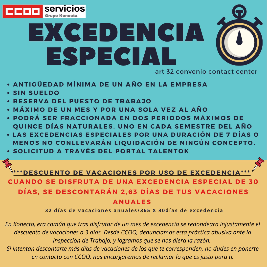 EXCEDENCIA ESPECIAL EN CONTACT CENTER